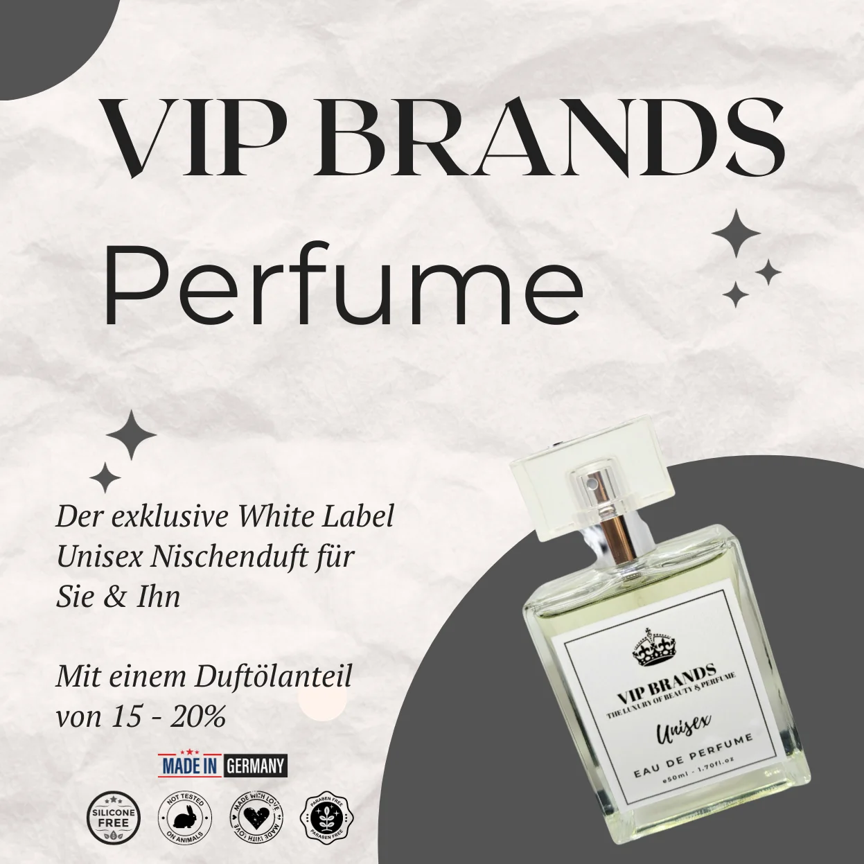 Eau de Parfum VIP 085 für Sie & Ihn. White Label Nischenduft