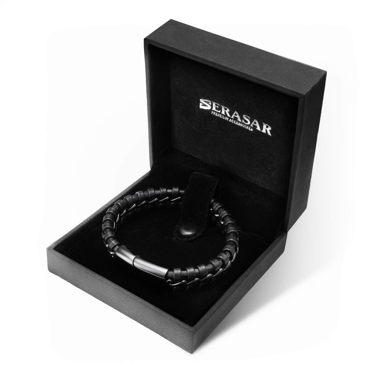 Lederarmband "Joy" - Schwarz