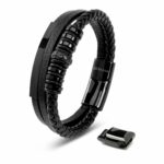 Lederarmband "Shine" - Schwarz