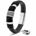 Lederarmband "Ring" - Silber