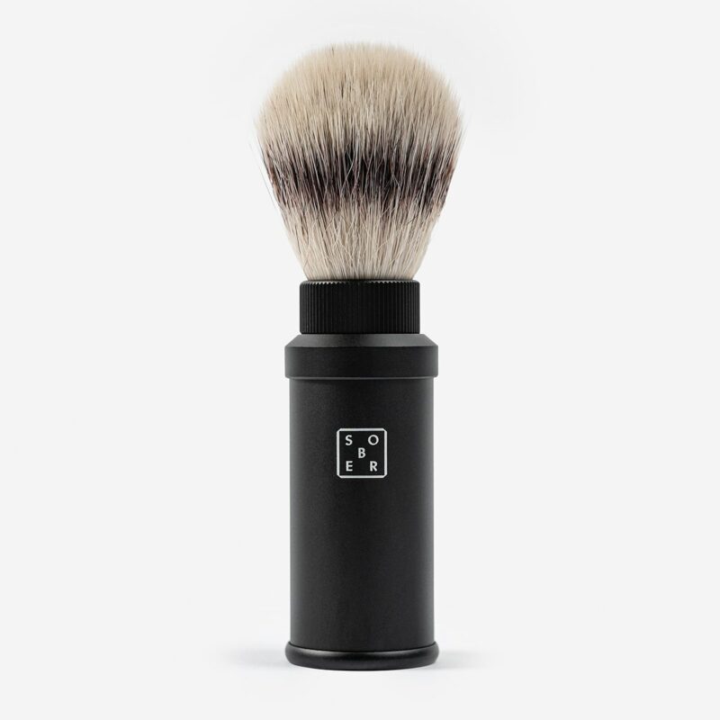 Black Aluminium Shave Brush Rasierpinsel aus schwarzem Aluminium
