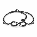 Armband "Infinity" 925er Sterlingsilber - Schwarz