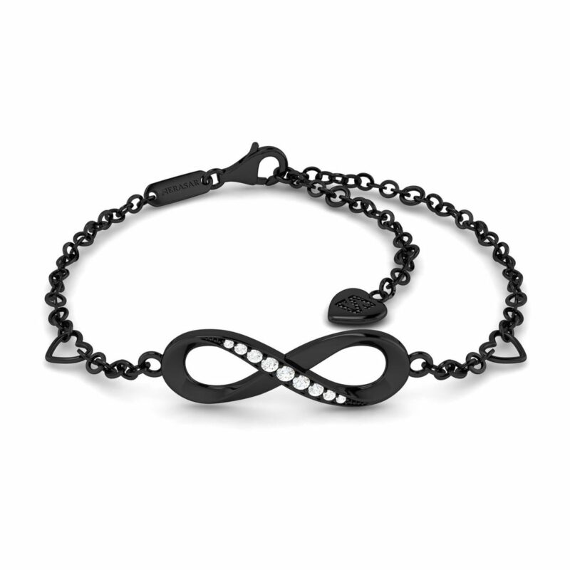 Armband "Infinity" 925er Sterlingsilber - Schwarz