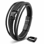 Lederarmband "Flake" - Schwarz