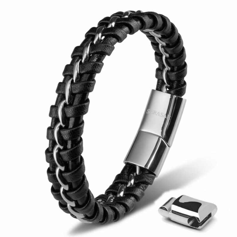 Lederarmband "Joy" - Silber