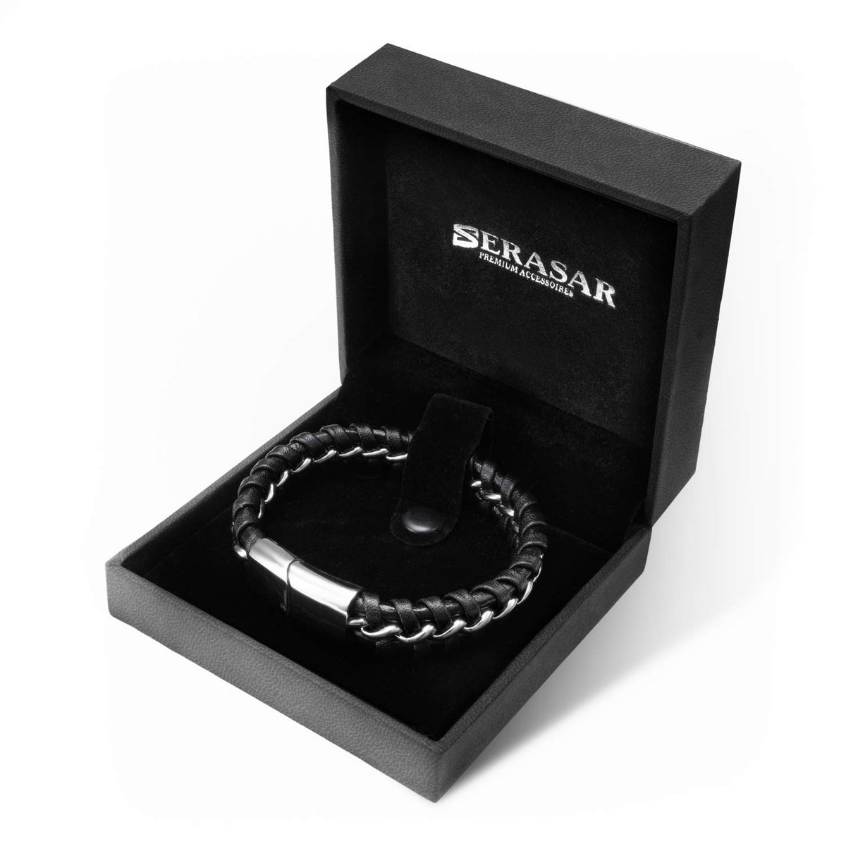 Lederarmband "Joy" - Silber
