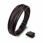 Lederarmband "Braid" - Braun