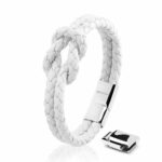 Lederarmband "Knot" - Weiß