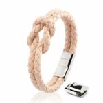 Lederarmband "Knot" - Rosa