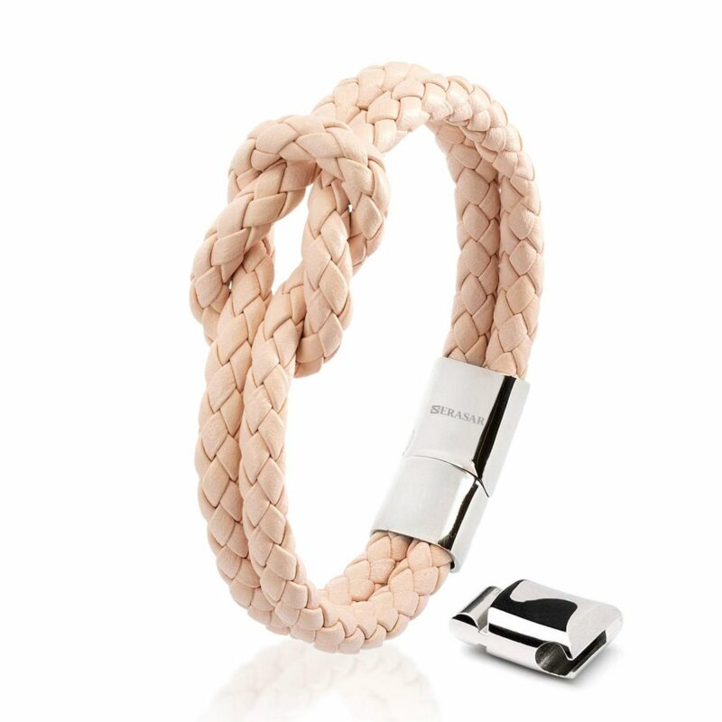 Lederarmband "Knot" - Rosa