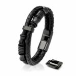 Lederarmband "Spirit" - Schwarz