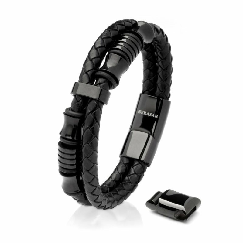Lederarmband "Spirit" - Schwarz